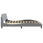 vidaXL Estructura de cama con cabecero de tela gris claro 200x200 cm