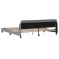vidaXL Estructura de cama con cabecero de tela gris claro 200x200 cm