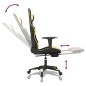 vidaXL Silla gaming con reposapiés cuero sintético negro dorado vidaXL Silla gaming con reposapiés cuero sintético negro dorado