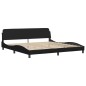 vidaXL Estructura de cama con cabecero cuero sintético negro 200x200cm vidaXL Estructura de cama con cabecero cuero sintético negro 200x200cm