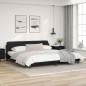vidaXL Estructura de cama con cabecero cuero sintético negro 200x200cm vidaXL Estructura de cama con cabecero cuero sintético negro 200x200cm