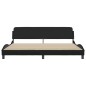 vidaXL Estructura de cama con cabecero cuero sintético negro 200x200cm vidaXL Estructura de cama con cabecero cuero sintético negro 200x200cm