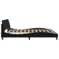 vidaXL Estructura de cama con cabecero cuero sintético negro 200x200cm vidaXL Estructura de cama con cabecero cuero sintético negro 200x200cm