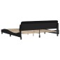 vidaXL Estructura de cama con cabecero cuero sintético negro 200x200cm vidaXL Estructura de cama con cabecero cuero sintético negro 200x200cm