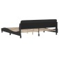 vidaXL Estructura de cama con cabecero de tela negro 200x200 cm