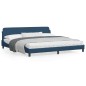 vidaXL Estructura de cama con cabecero de tela azul 200x200 cm