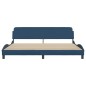 vidaXL Estructura de cama con cabecero de tela azul 200x200 cm