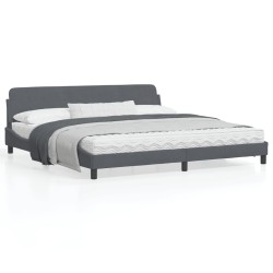 vidaXL Estructura cama con cabecero terciopelo gris oscuro 200x200 cm