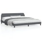 vidaXL Estructura cama con cabecero terciopelo gris oscuro 200x200 cm vidaXL Estructura cama con cabecero terciopelo gris oscuro 200x200 cm