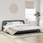 vidaXL Estructura cama con cabecero terciopelo gris oscuro 200x200 cm vidaXL Estructura cama con cabecero terciopelo gris oscuro 200x200 cm