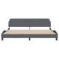 vidaXL Estructura cama con cabecero terciopelo gris oscuro 200x200 cm vidaXL Estructura cama con cabecero terciopelo gris oscuro 200x200 cm