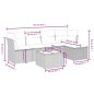 vidaXL Set de muebles de jardín 6 pzas y cojines ratán sintético gris vidaXL Set de muebles de jardín 6 pzas y cojines ratán sintético gris