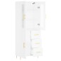 vidaXL Aparador alto madera contrachapada blanco 69,5x34x180 cm vidaXL Aparador alto madera contrachapada blanco 69,5x34x180 cm