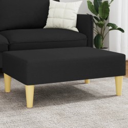 vidaXL Reposapiés de tela negro 77x55x31 cm