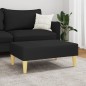 vidaXL Reposapiés de tela negro 77x55x31 cm vidaXL Reposapiés de tela negro 77x55x31 cm