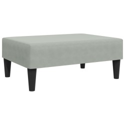 vidaXL Reposapiés de terciopelo gris claro 77x55x31 cm
