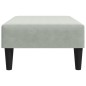 vidaXL Reposapiés de terciopelo gris claro 77x55x31 cm vidaXL Reposapiés de terciopelo gris claro 77x55x31 cm