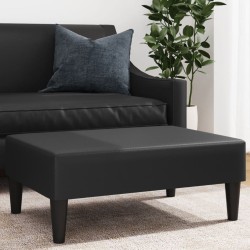 vidaXL Reposapiés de cuero sintético negro 77x55x31 cm