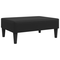 vidaXL Reposapiés de cuero sintético negro 77x55x31 cm