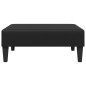 vidaXL Reposapiés de cuero sintético negro 77x55x31 cm