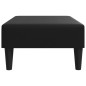 vidaXL Reposapiés de cuero sintético negro 77x55x31 cm