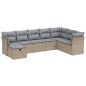 vidaXL Juego de sofás jardín con cojines beige mezcla 8 pzas ratán PE vidaXL Juego de sofás jardín con cojines beige mezcla 8 pzas ratán PE