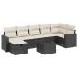 vidaXL Set de sofás de jardín 8 piezas y cojines ratán sintético negro vidaXL Set de sofás de jardín 8 piezas y cojines ratán sintético negro