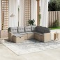 vidaXL Juego de sofás jardín con cojines beige mezcla 7 pzas ratán PE vidaXL Juego de sofás jardín con cojines beige mezcla 7 pzas ratán PE