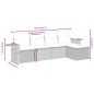 vidaXL Set de muebles de jardín 5 pzas y cojines ratán sintético negro