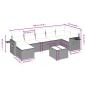 vidaXL Set de sofás de jardín 8 piezas y cojines ratán sintético negro vidaXL Set de sofás de jardín 8 piezas y cojines ratán sintético negro