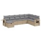 vidaXL Juego de sofás jardín con cojines beige mezcla 8 pzas ratán PE vidaXL Juego de sofás jardín con cojines beige mezcla 8 pzas ratán PE