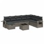 vidaXL Set de muebles de jardín 9 pzas y cojines ratán sintético gris vidaXL Set de muebles de jardín 9 pzas y cojines ratán sintético gris