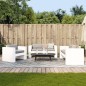 vidaXL Juego de muebles de jardín 2 piezas madera maciza pino blanco vidaXL Juego de muebles de jardín 2 piezas madera maciza pino blanco