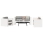 vidaXL Juego de muebles de jardín 2 piezas madera maciza pino blanco vidaXL Juego de muebles de jardín 2 piezas madera maciza pino blanco