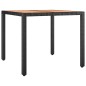 vidaXL Set comedor de jardín 3 pzas con cojines ratán sintético negro vidaXL Set comedor de jardín 3 pzas con cojines ratán sintético negro