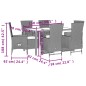vidaXL Set comedor de jardín 7 pzas con cojines ratán sintético beige vidaXL Set comedor de jardín 7 pzas con cojines ratán sintético beige