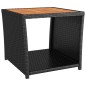 vidaXL Set comedor de jardín 3 pzas con cojines ratán sintético negro vidaXL Set comedor de jardín 3 pzas con cojines ratán sintético negro