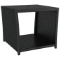 vidaXL Set comedor de jardín 3 pzas con cojines ratán sintético negro vidaXL Set comedor de jardín 3 pzas con cojines ratán sintético negro
