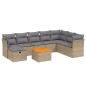 vidaXL Juego de sofás jardín con cojines beige mezcla 9 pzas ratán PE vidaXL Juego de sofás jardín con cojines beige mezcla 9 pzas ratán PE