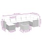 vidaXL Set de sofás de jardín 8 pzas y cojines ratán sintético gris vidaXL Set de sofás de jardín 8 pzas y cojines ratán sintético gris