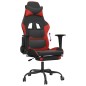vidaXL Silla gaming con reposapiés cuero sintético negro rojo vidaXL Silla gaming con reposapiés cuero sintético negro rojo