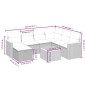 vidaXL Set de sofás de jardín 8 piezas y cojines ratán sintético negro vidaXL Set de sofás de jardín 8 piezas y cojines ratán sintético negro