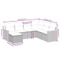vidaXL Set de sofás de jardín 7 piezas con cojines ratán PE gris vidaXL Set de sofás de jardín 7 piezas con cojines ratán PE gris
