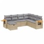 vidaXL Juego de sofás jardín con cojines beige mezcla 7 pzas ratán PE vidaXL Juego de sofás jardín con cojines beige mezcla 7 pzas ratán PE
