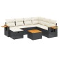 vidaXL Set de sofás de jardín 8 piezas y cojines ratán sintético negro vidaXL Set de sofás de jardín 8 piezas y cojines ratán sintético negro
