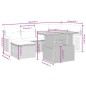 vidaXL Set de comedor de jardín 7 pzas y cojines ratán sintético negro vidaXL Set de comedor de jardín 7 pzas y cojines ratán sintético negro