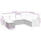 vidaXL Set de sofás de jardín 7 piezas con cojines ratán PE gris vidaXL Set de sofás de jardín 7 piezas con cojines ratán PE gris