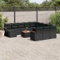 vidaXL Set de sofás de jardín y cojines 13 pzas ratán sintético negro vidaXL Set de sofás de jardín y cojines 13 pzas ratán sintético negro