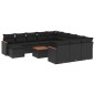 vidaXL Set de sofás de jardín y cojines 13 pzas ratán sintético negro vidaXL Set de sofás de jardín y cojines 13 pzas ratán sintético negro