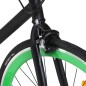 vidaXL Bicicleta de piñón fijo negro y verde 700c 59 cm vidaXL Bicicleta de piñón fijo negro y verde 700c 59 cm